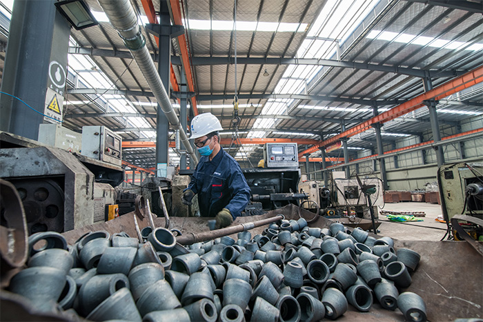 永康网架配件-锥头加工车间